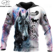 Love Beautiful Winter Horse 3D All Over Printed Autumn Men Hoodies Unisex Casual Zip Pullover Streetwear sudadera hombre DW0480 2024 - buy cheap