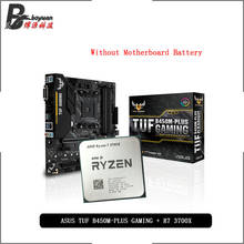 AMD Ryzen 7 3700X R7 3700X CPU + Asus TUF B450M PRO игровая материнская плата с разъемом AM4 CPU + Motherbaord без кулера 2024 - купить недорого