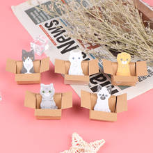 Cartoon Stationery Sticky Notes Office School Supplies  Memo Pad Scrap 3D Kawaii Cat Dog Box Stickers 2024 - buy cheap