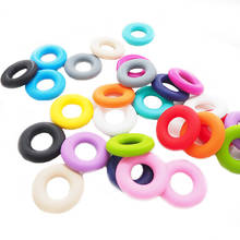 Chenkai 10PCS Food Grade Donuts Silicone Beads DIY Baby Infant Pacifier Nursing Teething Necklace Sensory Accessories Bead Toys 2024 - buy cheap