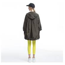 Novidades outono 2020 jaqueta feminina casual folgada à prova de vento médio longo com capuz casaco feminino verde militar 2024 - compre barato