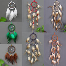 Feather Hot Sale Dream Catcher 1PC Dreamcatchers Vintage Circular Feathers Wall Hanging Home Decoration Decoration For Car Retro 2024 - buy cheap
