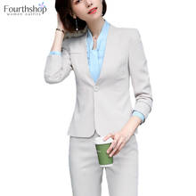 Mulheres elegantes ternos de trabalho de negócios conjunto blazer escritório senhora ol pant ternos outono inverno 2021 plus size 2 peça conjuntos terno feminino conjunto 2024 - compre barato