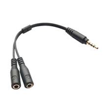 Headphone Splitter Extension Cable Audio Stereo Y Splitter 3.5mm Stereo Audio Male To 2 Female Microphone Plugs Headset Splitter 2024 - buy cheap