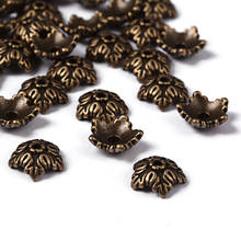 100pcs Tibetan Antique Bronze/Silver Color 5-Petal Flower Bead End Caps for Jewelry Making Needlework DIY Earring Necklace 10mm 2024 - buy cheap