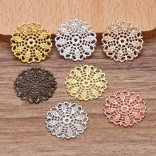 50 Pieces/Lot 25mm Metal Copper Filigree Flower Stamping Sheet DIY For Jewelry Making Accessories 2024 - buy cheap