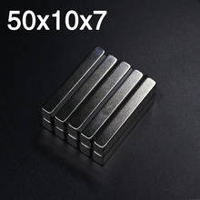 1/2/5/10Pcs 50x10x7 Neodymium Magnet 50mm x 10mm x 7mm N35 NdFeB Block Super Powerful Strong Permanent Magnetic imanes 2024 - buy cheap