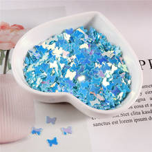5*6mm Blue Butterfly Nail Sequins DIY Glitter Paillettes for Nails Beauty,Lady manicure,wedding decoration confetti 1000Pcs 2024 - buy cheap