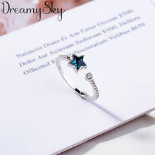 Женские свадебные кольца DreamySky, модные вечерние кольца с кристаллами и звездами для влюбленных, оптовая продажа 2024 - купить недорого