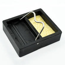 1x Soldering Iron Stand Solder Base Welding Wire Holder +Cleaning Sponge Black . 2024 - buy cheap