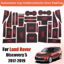 Esteira antiderrapante de porta de carro para land rover discovery 5, acessórios, suporte de copo, anti-derrapante, para veículos modelos 2017-2019 lr5 l463 2024 - compre barato