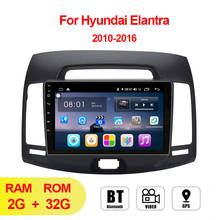 Radio Multimedia con GPS para coche, Radio con reproductor de vídeo, Android, 2 Din, 9 pulgadas, sin dvd, estéreo, para Hyundai Elantra HD 2006-2010 2024 - compra barato