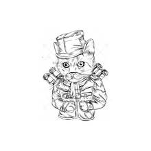 Retro cat Transparent Clear Silicone Stamp/Seal for DIY scrapbooking/photo album Decorative clear stamp 226 2024 - buy cheap
