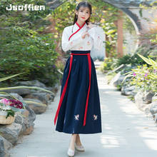 Disfraz de Hanfu bordado para mujer, vestido de princesa tradicional china, ropa de baile folclórico, traje de la diosa Han Oriental, Cosplay 2024 - compra barato