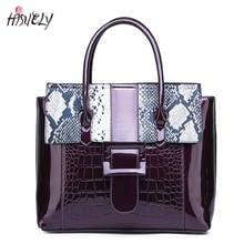 HISUELR HOT SALE 2022 New Fashion Crocodile Pattern Women Shoulder Bags Handbag PU Leather Female Ladies Hand Bags Sac Purses 2024 - buy cheap