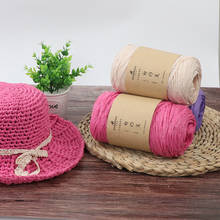 Yomdid lã para tricô, linha de vime, tricô, artesanato, feito à mão, chapéu de sol, lã, crochê para teber, fio lanudo macio 2024 - compre barato