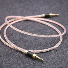 Cabo aux de cobre occ de 3.5mm, cabo de áudio estéreo macho para macho para carro pc ipod mp3 2024 - compre barato