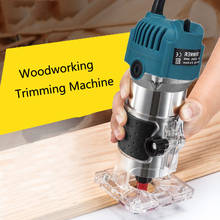 Wood Manual Trimmer Tools Woodworking Engraving Slotting Trimming Hand Carving Machine Wood Router Set 2024 - buy cheap