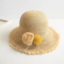 Шляпа с широкими полями, шляпа 2021, ретро Женская шляпа, Панама от солнца, соломенная шляпа, женская летняя шляпа, женская шляпа из рафии, шляпа от солнца 2024 - купить недорого