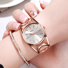 2020 Luxury GEDI Brand Rose Gold Plated Bracelet Watches Women Ladies Crystal Elegant Dress Quartz Wristwatches Relogio Feminino 2024 - buy cheap