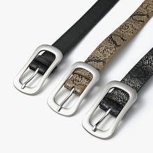 Luxury Brand Women Belts Black Snake PU Leather Belt Female Waist Strap Belt Waistband Jeans Dress 2024 - buy cheap