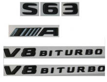 Gloss Black Letters for  S63 AMG V8 BITURBO Badges Emblems for Mercedes Benz W222 2024 - buy cheap