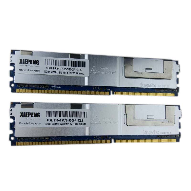 16GB KIT DIMM DDR2 ECC Fully Buffered PC2-5300 667MHz RAM Memory 8 x 2GB for Intel S Series S5000PAL Server S5000PALR S5000PSL Server S5000VSA Server S5000XVN Genuine A-Tech Brand.
