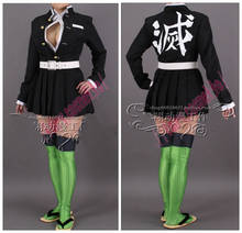Disfraz de Demon Slayer para mujer, disfraz de Cosplay de Kimetsu No Yaiba Kanroji Mitsuri, Disfraces de Halloween hechos a medida, vestido de fiesta de lujo 2024 - compra barato