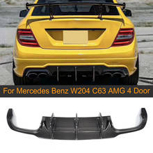 Carbon Fiber Car Rear Bumper Diffuser For Mercedes Benz W204 C63 AMG C300 Sport 2012-2014 Rear Bumper Lip Spoiler 2024 - buy cheap