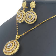 Dubai Jewelry Set Gold Color Earring Necklace Women Wedding  African Nigeria Ethiopian Kenya Jewelry 2024 - buy cheap