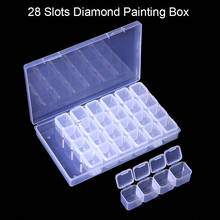 28 Slots Clear Plastic Empty Storage Box Diamond Painting Accessories Organisers Stitch Tools 2024 - buy cheap