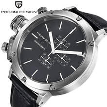 PAGANI DESIGN Chronograph Watches Men Sports Waterproof Auto Date Quartz Wristwatch military Leather Watch Relogio masculino 2024 - buy cheap