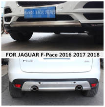 PROTECTOR de parachoques delantero y trasero de coche, placa de deslizamiento de acero inoxidable, apto para JAGUAR f-pace 2016, 2017, 2018 2024 - compra barato