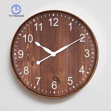 12 Inches Wall Clock Living Room Home Decoration Wooden Clocks Art Vintage Large Silent Watches Kitchen Modern Design Office 2024 - buy cheap