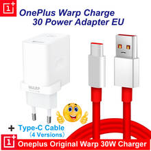 OnePlus-cargador urdimbre Original de 30 W, adaptador de carga de la UE, Cable de carga rápida de 30 W para OnePlus 7 7t Pro 6t 6 5t 5 2024 - compra barato