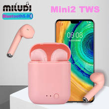 Auriculares inalámbricos TWS Mini-2, cascos con Bluetooth 5,0, deportivos, de negocios, a prueba de agua, para música, para Xiaomi, Huawei y Iphone 2024 - compra barato