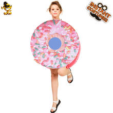 Novo design donut comida traje fantasia macacão cosplay roupas para festa de halloween feriado 2024 - compre barato