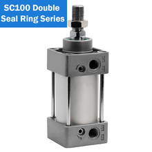 SC100X25-S SC100X1000-S пневматический цилиндр 100 мм диаметр 25 мм до 1000 мм Ход двойного действия стандартный воздушный цилиндр двойное уплотнение кольцо 2024 - купить недорого