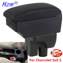 For Chevrolet Sail 3 armrest box For Chevrolet Sail 3 central Store content box with decoration products USB interfac 2024 - buy cheap