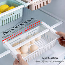 Kitchen Storage Rack Fridge Organizer Telescopic Drawer Basket Kitchen Freezer Organizer Storage Rack Shelf Drawer Storage Box 2024 - buy cheap