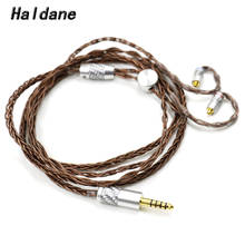Haldane-Cable de actualización para auriculares HIFI 3,5/2,5/4,4mm, equilibrado (marrón, 1,2 m), UP-OCC, conector MMCX de cobre y cristal 2024 - compra barato
