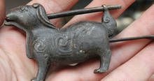 ---524+++Old Chinese Folk Bronze Copper Bat Dog Doggie Statue Locks unlocking key 2024 - buy cheap