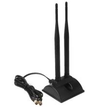 Macho duplo da tomada da antena 6dbi omni RP-SMA para o sinal sem fio interno da escala de wifi 2024 - compre barato