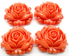 Chinese Organic Cinnabar natural Quartz crystal carve Orange flower charm Pendant for diy Jewelry making Necklace Accessories6PC 2024 - buy cheap