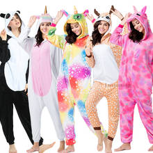 Пижамы-кигуруми в виде животных для взрослых, панда, единорог, Аниме Костюмы, Зимняя женская одежда для сна, пижама в виде единорога, одеяло, Комбинезоны 2024 - купить недорого