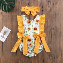 Newborn Kids Baby Girl Cotton Romper Jumpsuit Clothes Outfit Summer Sleeveless Floral Baby Girl Clothing 2024 - buy cheap