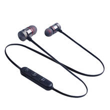 Headset magnético bluetooth wireless, fone de ouvido esportivo tira para o pescoço fone com microfone música estéreo para smartphones 2024 - compre barato