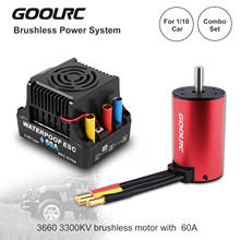 GOOLRC 3660 3300KV RC Brushless Motor 60A Brushless ESC Electronic Speed Controller with BEC for 1/10 RC Car Crawler 2024 - buy cheap