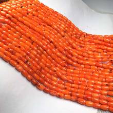 Coral Beads Rectangle Shape Orange Loose Isolation Beads for Jewelry Making DIY Charm Bracelet Necklace Accessories Size 6x9mm 2024 - buy cheap