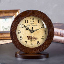 Vintage Wooden Table Clock Digital Movement Modern Design Simple Clocks Desk Standing Relojes De Cocina Retro Desk Clock EA60TZ 2024 - buy cheap